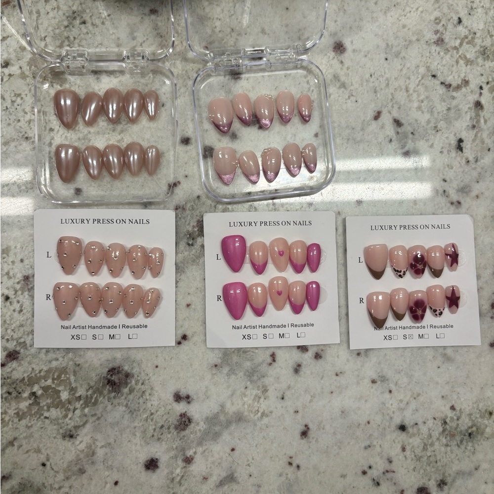 hand painted acrylic nails